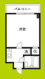 ミュゼ西淡路 1Kの間取図画像
