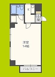 イトーピア高津 1Kの間取図画像