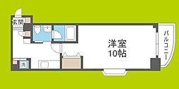 Aden土佐堀 1Kの間取図画像