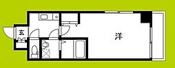 MESSAGE九条 1Kの間取図画像