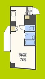 ドミール堺筋本町 ワンルームの間取図画像