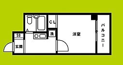 マンハッタンヒルズ 1Kの間取図画像