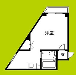 トッププラザ ワンルームの間取図画像