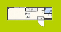 第2岡本ビル ワンルームの間取図画像