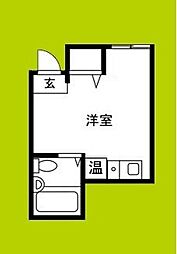 ハイツたんぽぽ ワンルームの間取図画像