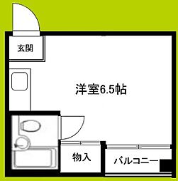 グランメール平野 ワンルームの間取図画像
