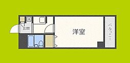 サンライズ野田阪神 1Kの間取図画像