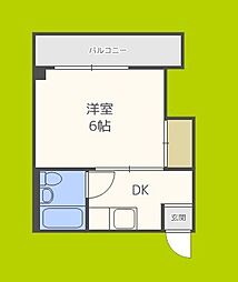 ロイヤル下寺 1DKの間取図画像
