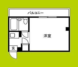 サンハイツ粉浜 ワンルームの間取図画像