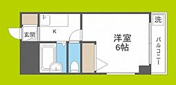 天満グリーン土井マンション 1Kの間取図画像
