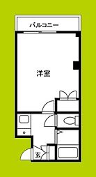 コウジィコート菅原 1Kの間取図画像