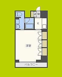 アーデンタワー南堀江 1Kの間取図画像