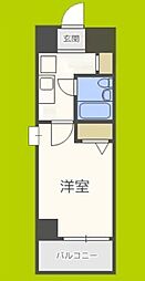 エスリード新大阪 1Kの間取図画像