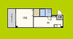デイズ境川 1DKの間取図画像