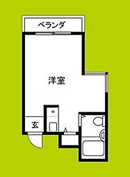 ベルメゾンホーシン2 ワンルームの間取図画像