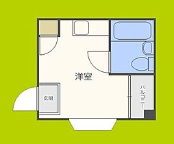 プレアール駒川 ワンルームの間取図画像