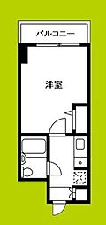 デ・リード住吉公園 1Kの間取図画像