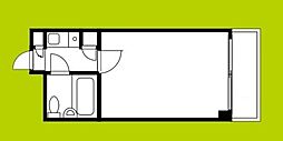 イヅミパート10 1Kの間取図画像