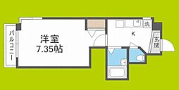 パルケラード 1Kの間取図画像