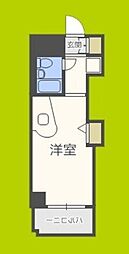 グランデール蒲生 ワンルームの間取図画像