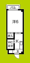 CasaGrande 1Kの間取図画像
