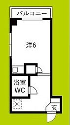 グランピア上汐 ワンルームの間取図画像