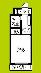 CasaGrande ワンルームの間取図画像