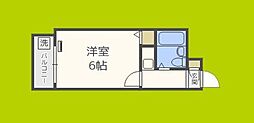アクエルド大淀 1Kの間取図画像