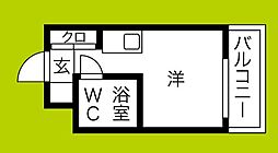 ソシオリバーハイツ ワンルームの間取図画像