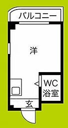 プレアール下新庄3 ワンルームの間取図画像