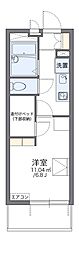 レオパレスレヴェルベール4 1Kの間取図画像