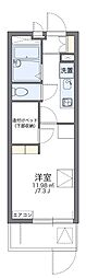 レオパレス愛 1Kの間取図画像