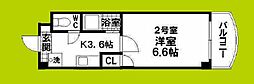 ドエル南本町 1Kの間取図画像