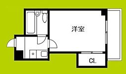 ルーモ矢田3 1Kの間取図画像