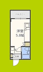 ラガーパレス寺田町 ワンルームの間取図画像