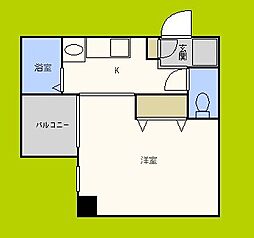 エムプラザ長堀 1Kの間取図画像