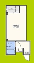 プレアール上住吉 1Kの間取図画像