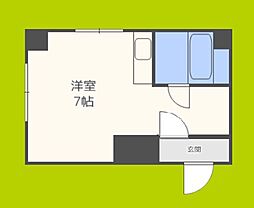 大宝北天満ロイヤルハイツ ワンルームの間取図画像