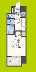 アドバンス大阪グロウス 1Kの間取図画像