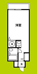コボリマンション新大阪 ワンルームの間取図画像