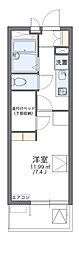 レオパレスエルヴェールサンク 1Kの間取図画像