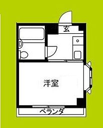 エクラ深江橋 ワンルームの間取図画像