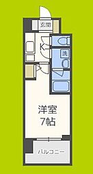 スプランディッド2 1Kの間取図画像