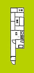 ナチュラル遠里小野 1Kの間取図画像