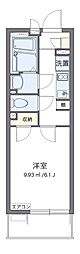 クレイノ春日 1Kの間取図画像