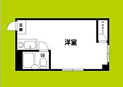 メゾン・ドアルベール ワンルームの間取図画像
