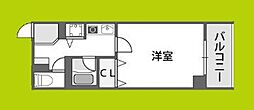 モンブラン 1Kの間取図画像