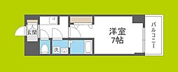 S-RESIDENCE阿波座bouncy 1Kの間取図画像