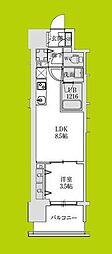 大阪市中央区松屋町住吉マンション 1LDKの間取図画像