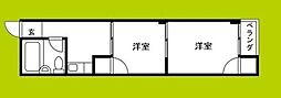 センチュリーハイム鷹合 2Kの間取図画像
